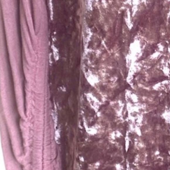 Umgee Crushed Velvet Dusty Rose Bohemian Top Cinch Draw String Sleeves Sz Small - Picture 3 of 12